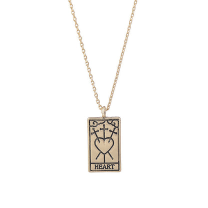 Vintage Look Tarot Card Necklace