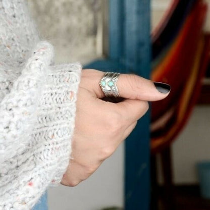 Turquoise Silver Arrow Ring