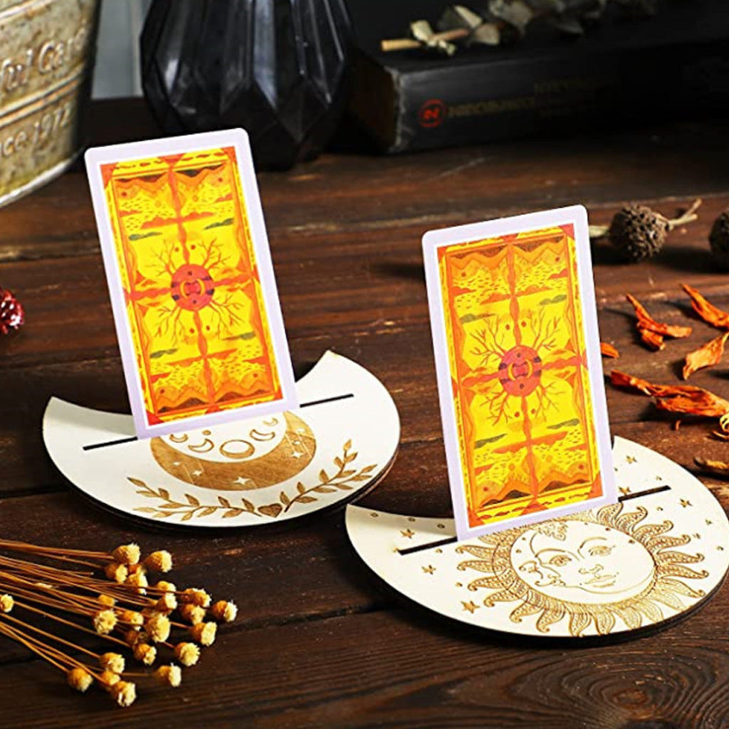 Wooden Tarot Card Holder Set