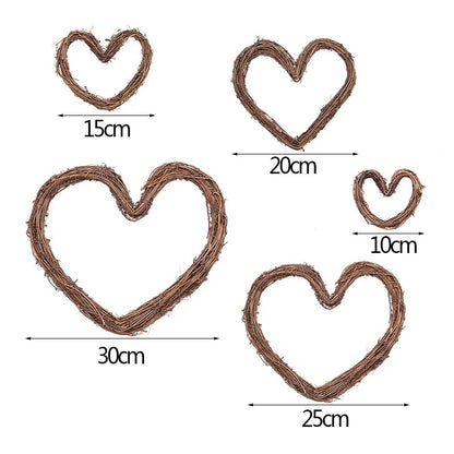 Rattan Heart Shaped Wreath