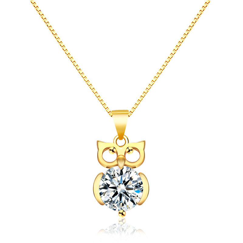 18k Gold Plated Owl Necklace