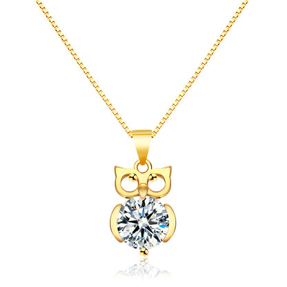 18k Gold Plated Owl Necklace