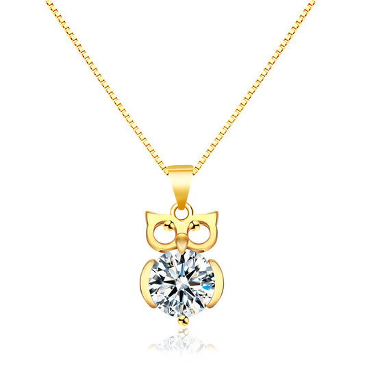 18k Gold Plated Owl Necklace