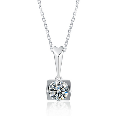 Moissanite Heart Necklace/Earrings