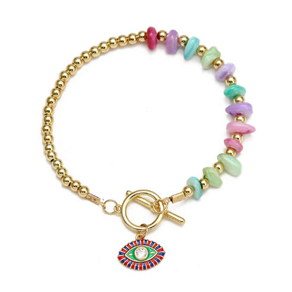 Rainbow Shell Charm Bracelet