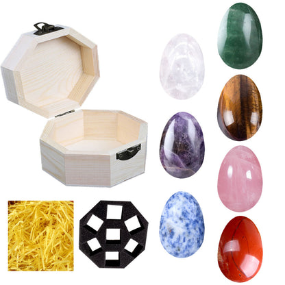 Chakra Egg Crystal Set