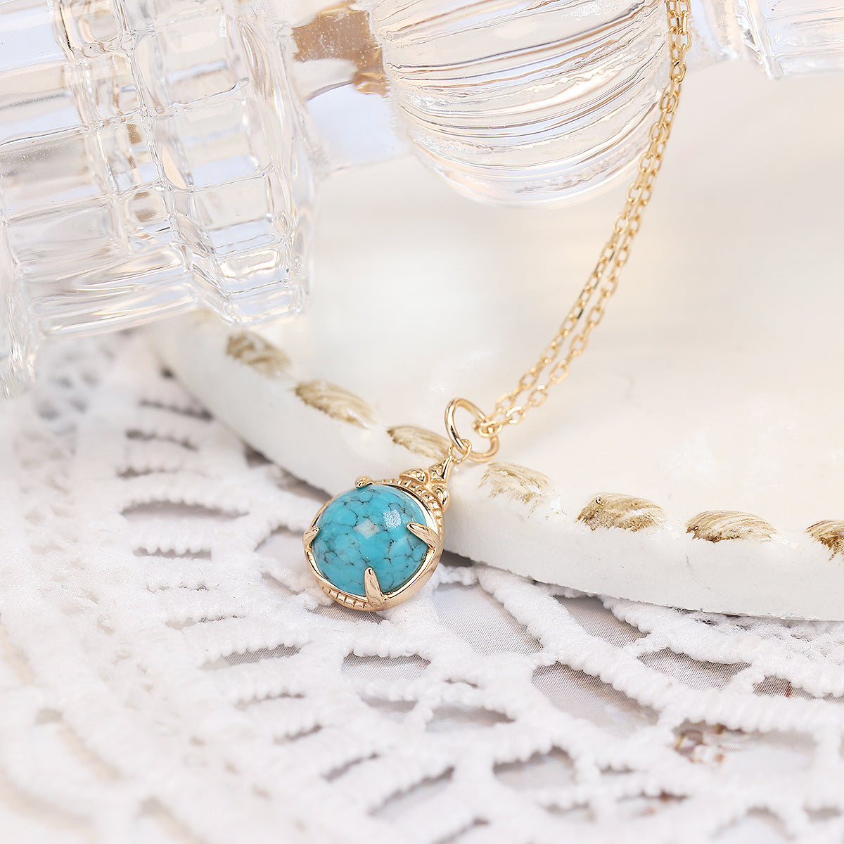 Vintage Inspired Turquoise Necklace