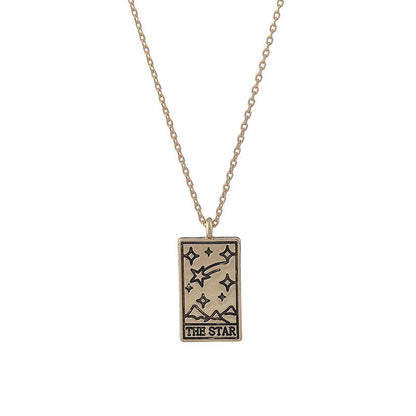 Vintage Look Tarot Card Necklace