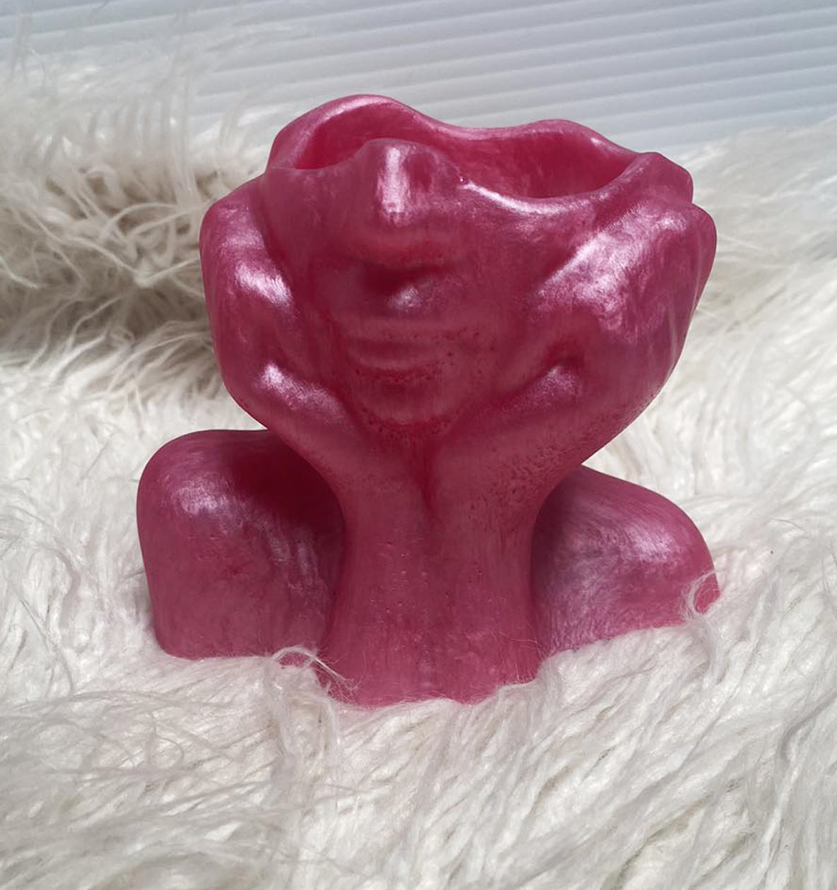 Handmade Resin Gaia Jewellery Holder - Fuchsia