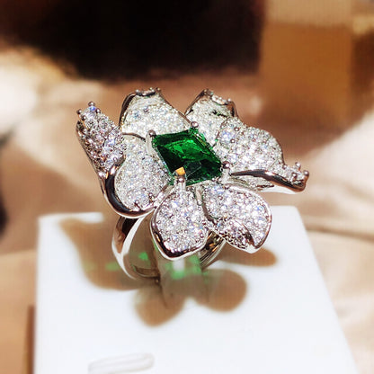 Shimmering Flower Ring