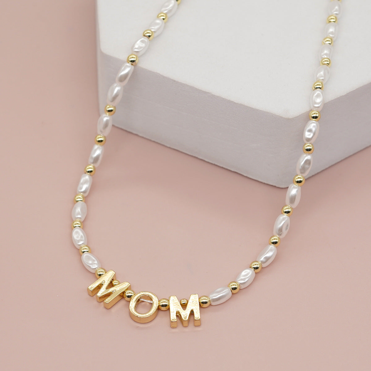 For You Mom Faux Pearl Necklace