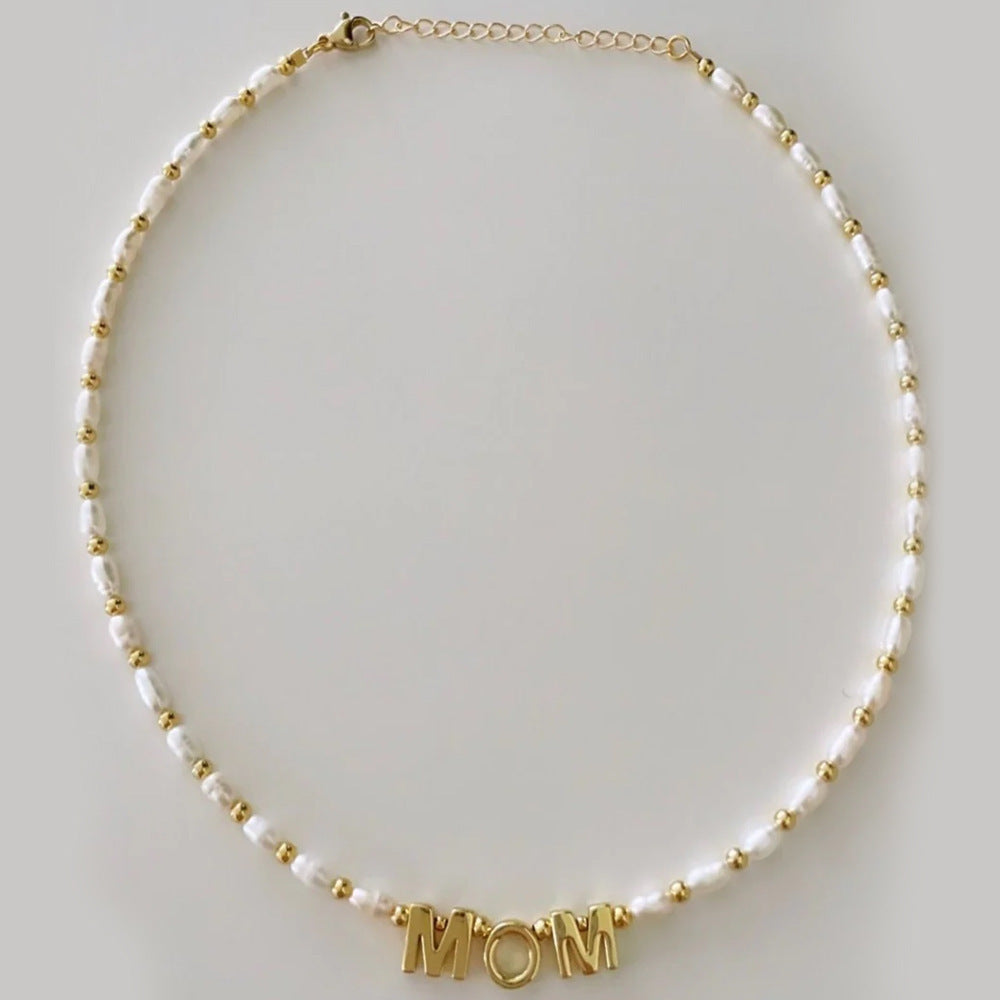 For You Mom Faux Pearl Necklace