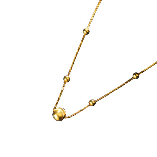 18K Gold Plated Cat Eye Beaded Necklace