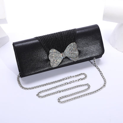 Metallic Faux Leather Clutch