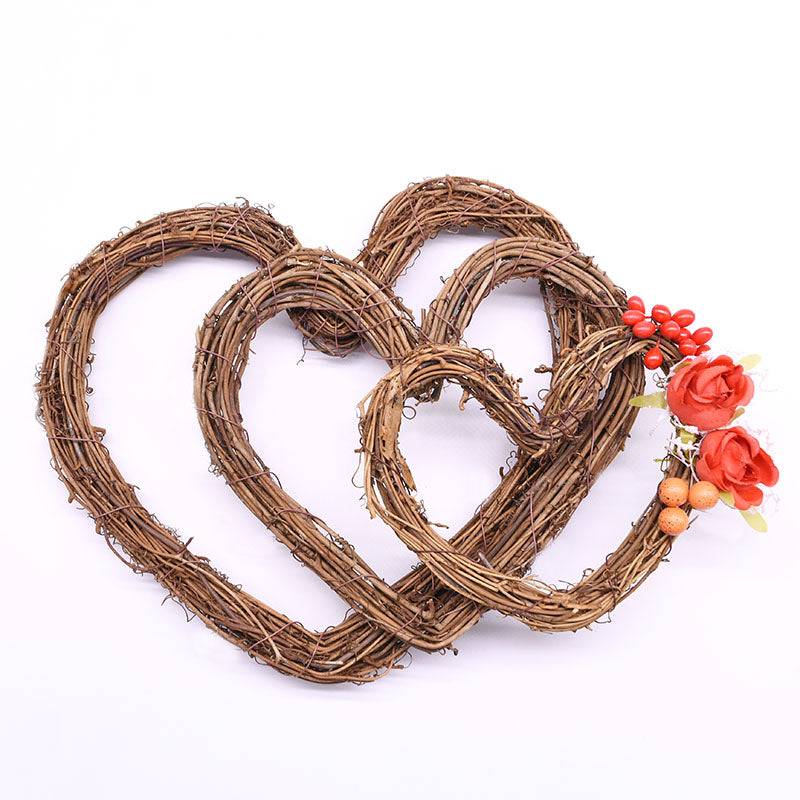 Rattan Heart Shaped Wreath