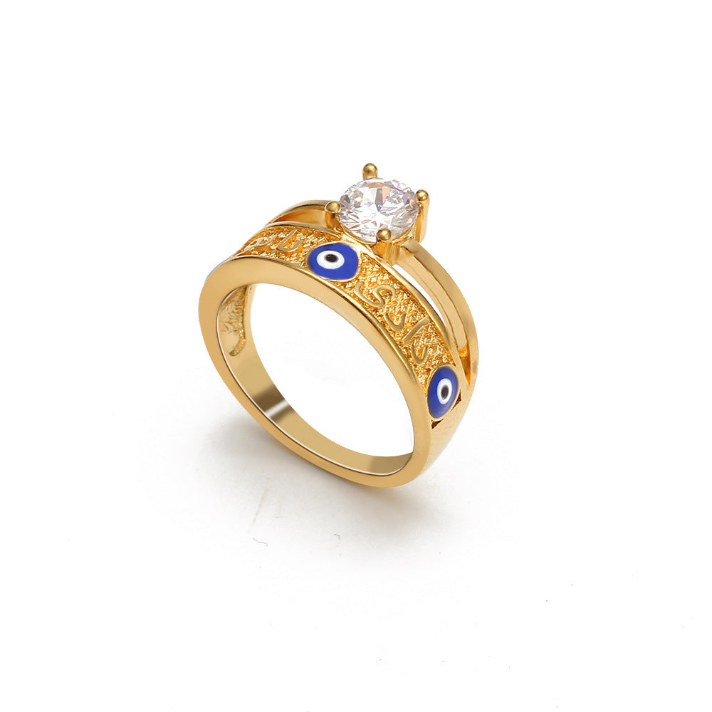 Chunky Evil Eye Ring