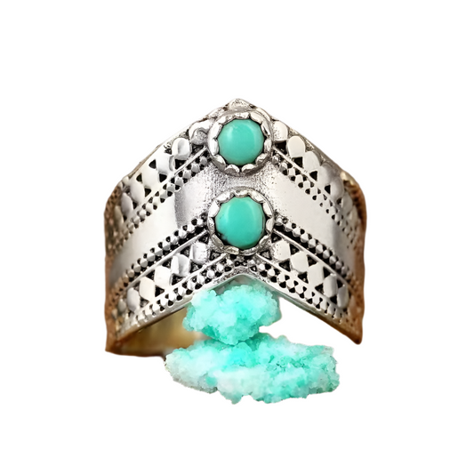 Turquoise Silver Arrow Ring