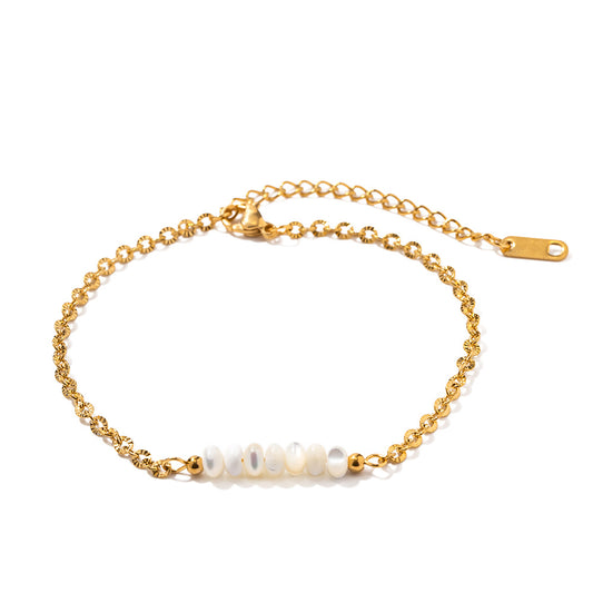 18K Gold Plated Shell Bracelet