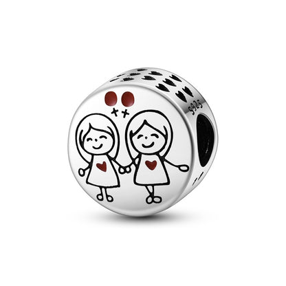 925 Silver Plated Bracelet Charm