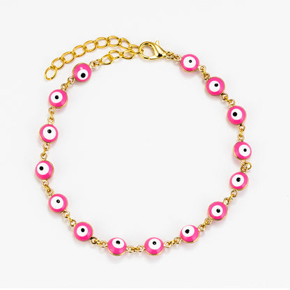 Gold Look Evil Eye Bracelet