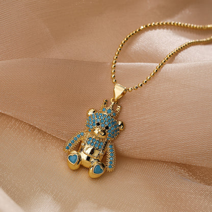 Teddy Bear Pendant Necklace