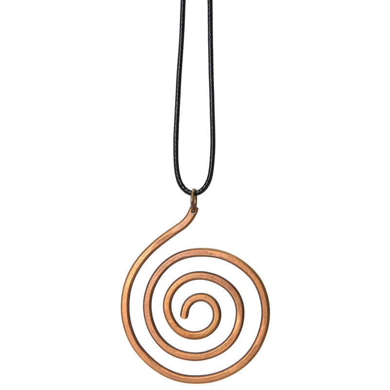 Copper Spiral Pendant Necklace