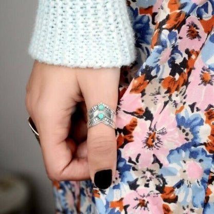 Turquoise Silver Arrow Ring