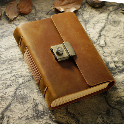 A5 Vintage Style Cowhide Journal