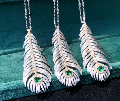 925 Silver Feather Necklace