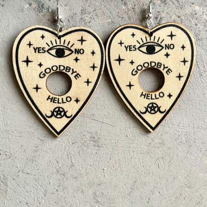 Wooden Planchette Earrings