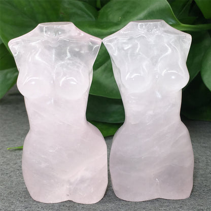 Pink Crystal Female Form Statue