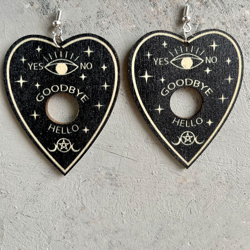 Wooden Planchette Earrings