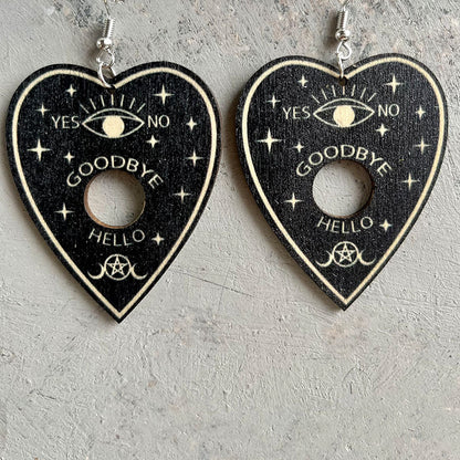 Wooden Planchette Earrings