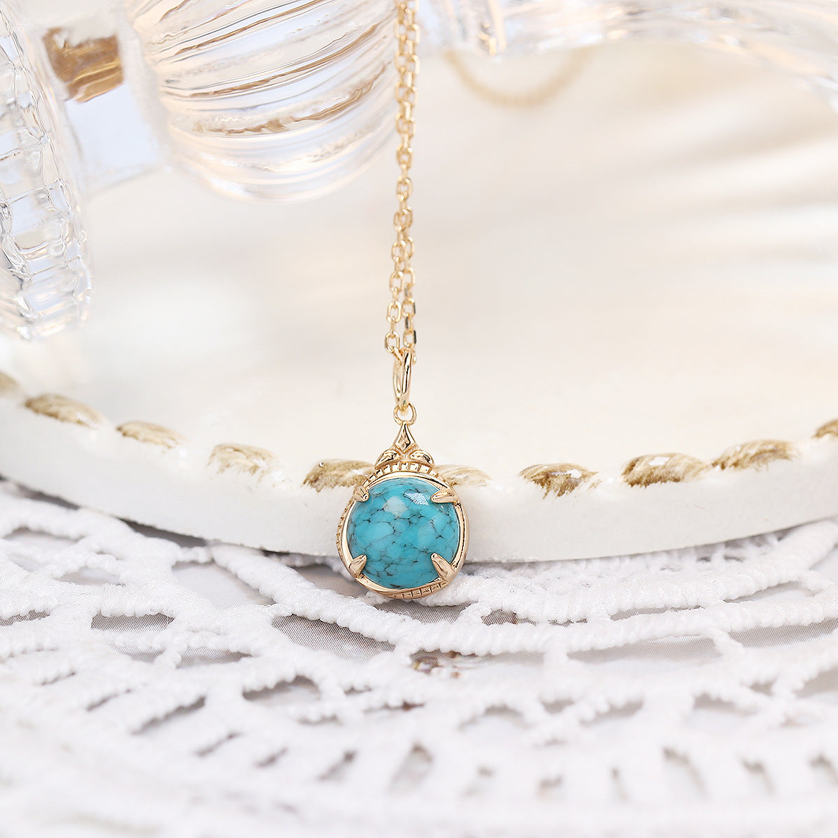 Vintage Inspired Turquoise Necklace