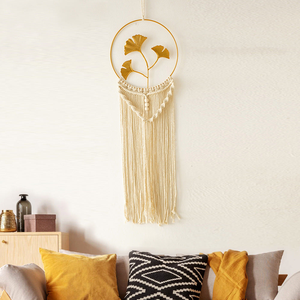 Handwoven Tapestry Scandi Home Lotus Dreamcatcher