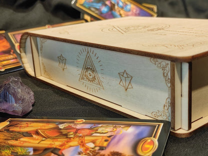 Wooden Tarot Card Storage Box