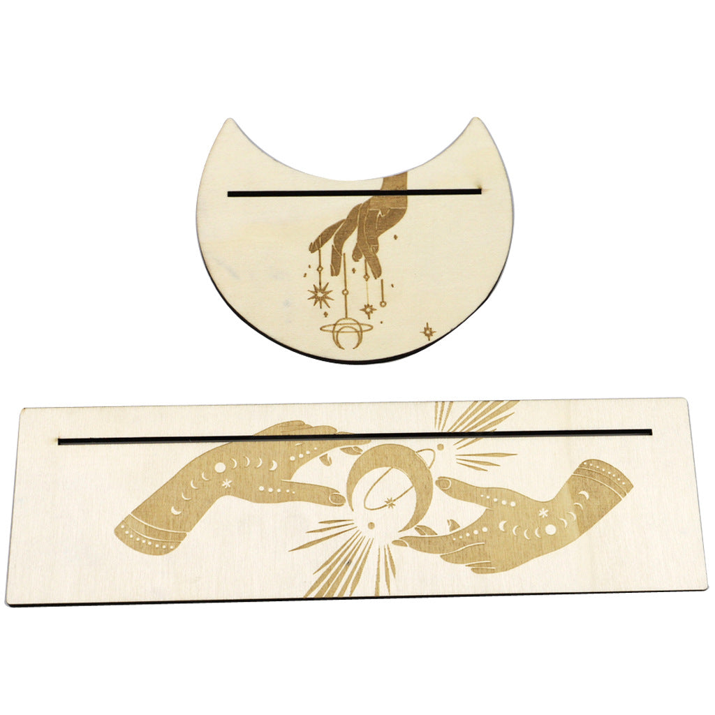 Wooden Tarot Card Holder Set