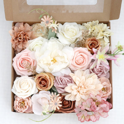 Pink Champagne Faux Flower Box