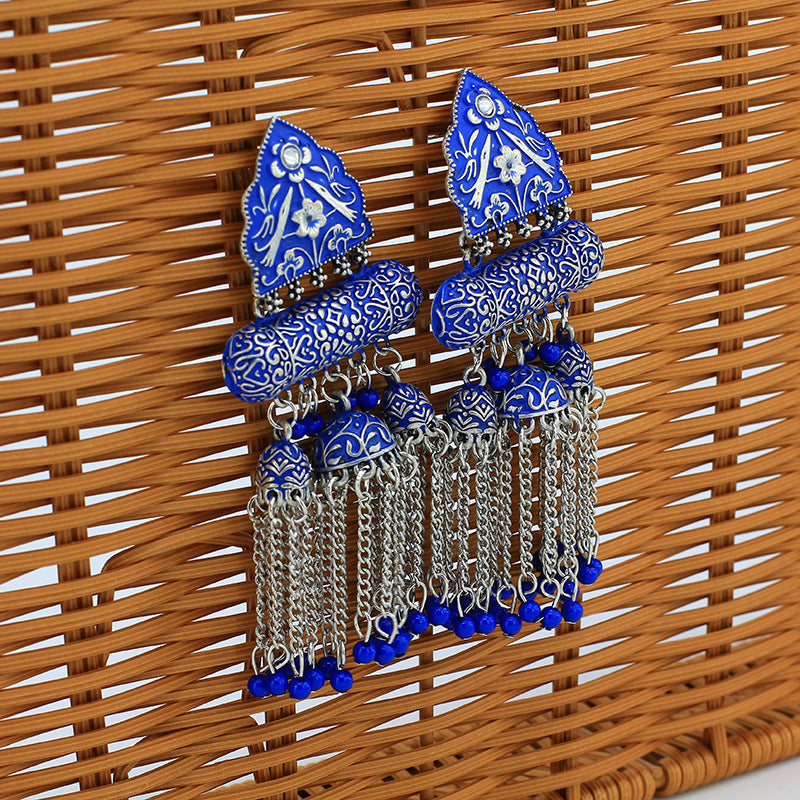 Lush Blue Chandelier Earrings