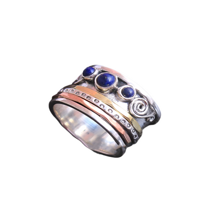 Vintage Layered Look Blue Ring