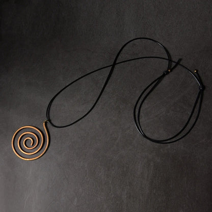 Copper Spiral Pendant Necklace