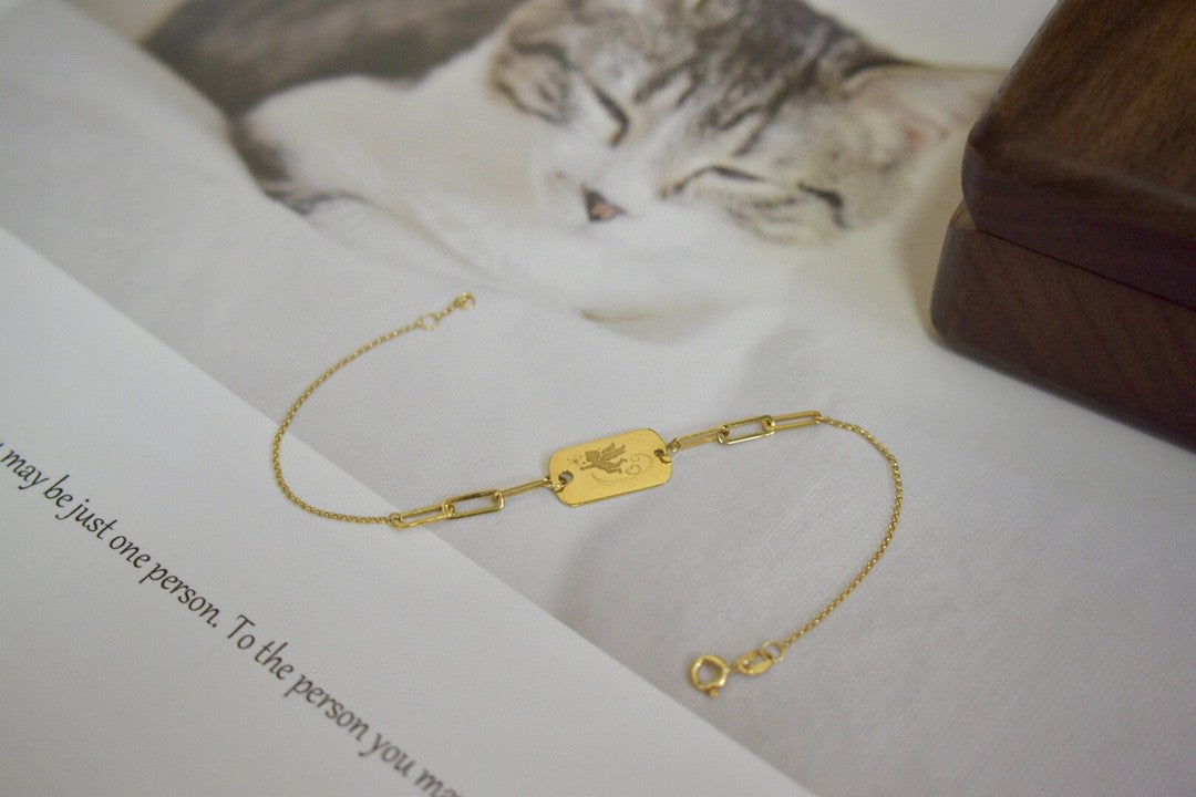 18K Gold Cupid Bracelet