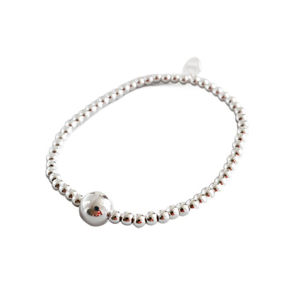 925 Silver Beaded Bracelet