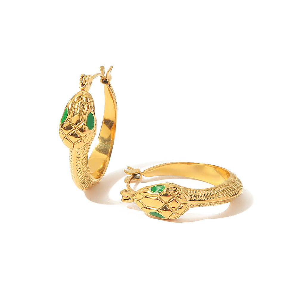 Golden Snake Earrings