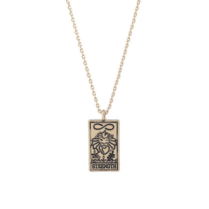 Vintage Look Tarot Card Necklace