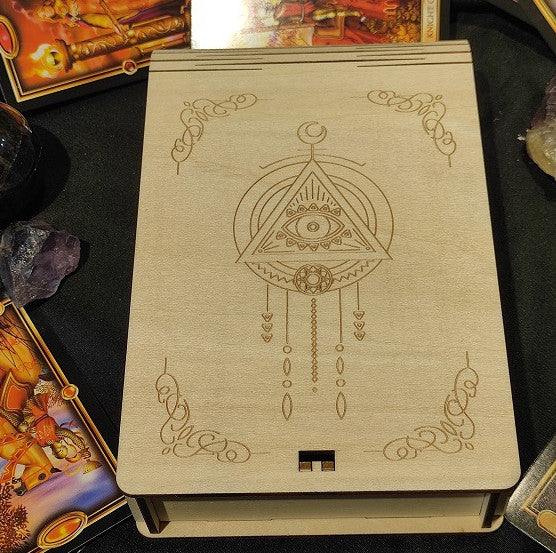 Wooden Tarot Card Storage Box