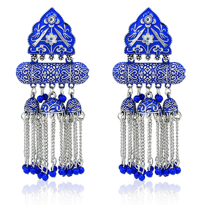 Lush Blue Chandelier Earrings