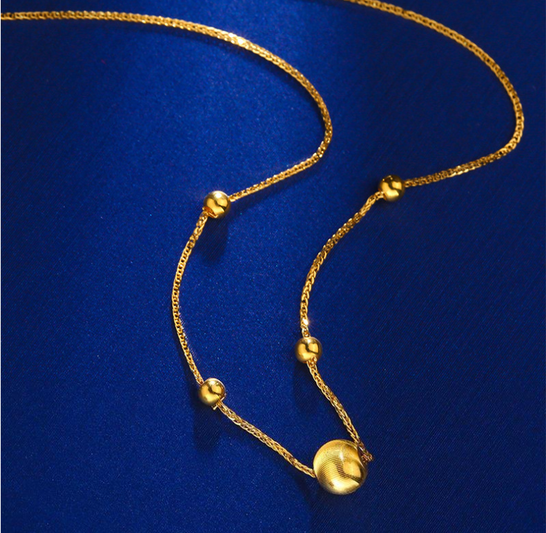 18K Gold Plated Cat Eye Beaded Necklace