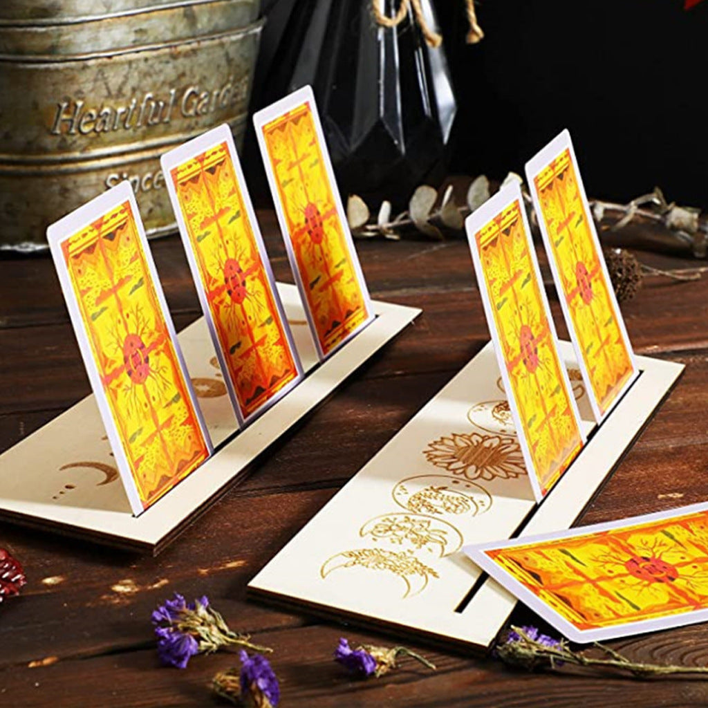 Wooden Tarot Card Holder Set