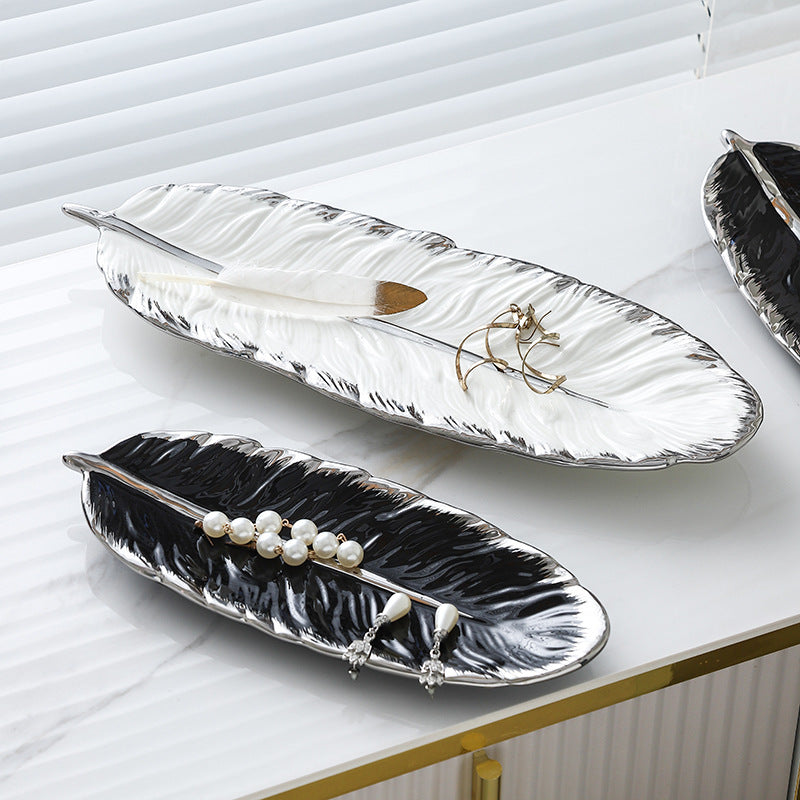 Feather Design Jewellery Tray